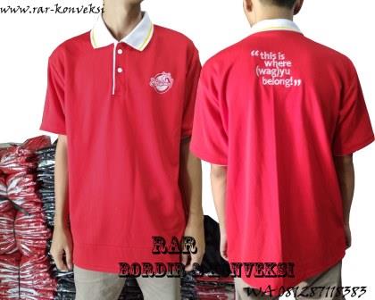 KAOS POLO BAHAN JERSEY BORDIR TERBAIK DI JAKARTA DAN TANGERANG